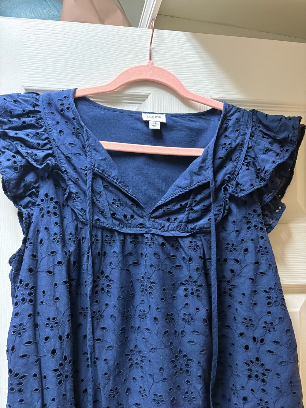 J. Crew Navy Blue Cotton Dress